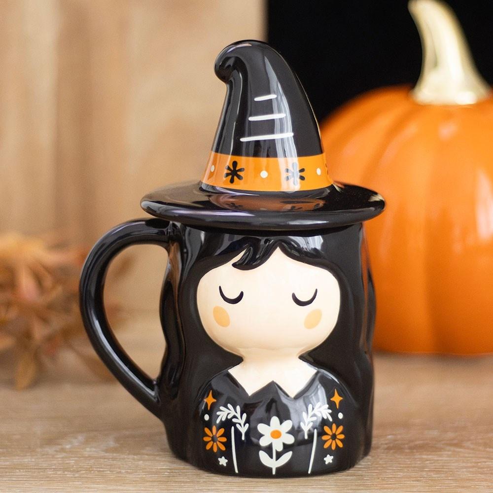 Something Different - Frightful Folk Witch Lidded Mok/beker - Multicolours